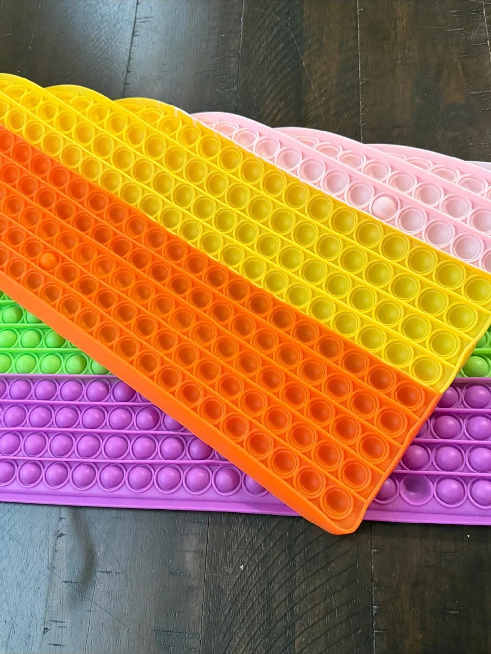 Large Rainbow Kids Pop It Fidget Sensory Toy - Multi-Color